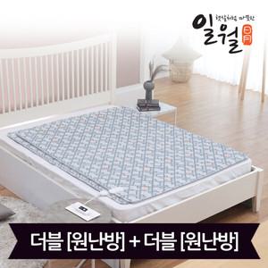 일월 워셔블 체크그레이 카본 전기매트_더블+더블(140x180)_디지털(원난방)
