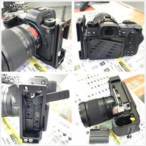 Z6III 케이블 잠금 삼각대 퀵 L 플레이트 거치대, 니콘호환 Z6 미러리스 카메라 테더 촬영 및 OBS 유튜브