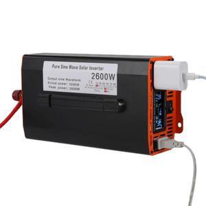 순수 사인파 인버터 LED 디스플레이 고출력 가정용 RV용 자동차 2600W DC 12V 24V 48V ~ AC110V 220V