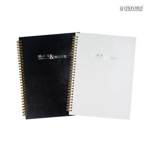 블랙앤화이트 하드커버 스프링노트 (Letter/좌철/80매/색상랜덤/OXFORD)