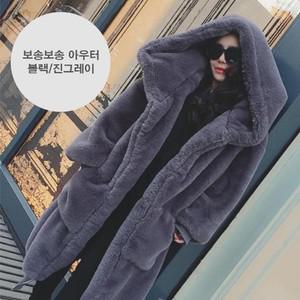 보송보송 퍼 겨울 아우터 빅사이즈 오버핏 점퍼 코트 겨울 여성 코트 점퍼 퍼아우터 여자
