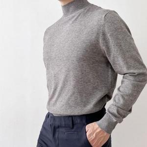 [라일리] Rly 남성 반목 데일리 남자 반폴라 보온 니트 무지 빅사이