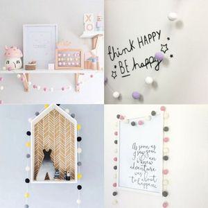 DGITEM DIY 셀프 폼폼가랜드 벽걸이장식 펠트볼
