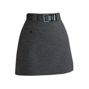 여자 정장 스커트 모직 겨울 반바지 A라인 하이웨스트 원픽4