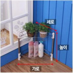 [셀러허브][라일리] Rly 국내산 조립식 스텐 다용도 코너선반 2단 (S9608251)