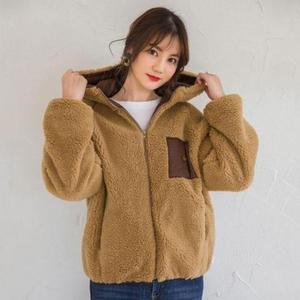 [오노마] ONM 여성 뽀글이 데일리 따뜻한 후드집업 보온 후리스 겨