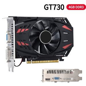 쿨러 냉각 선풍기 포함 데스크탑 PC 그래픽 카드 GT730 I-E2.016X DDR3 4GB 컴퓨터 128 비트