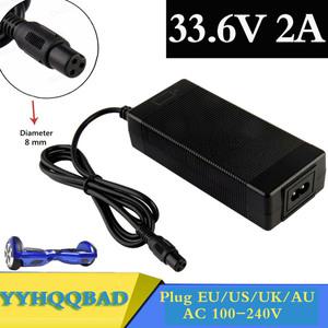 스마트 리튬 이온 배터리 충전기 33.6V 2A 충전기 8S 28.8V 전기 자전거 수터 29.6V 리튬 폴리머 배터리 GX