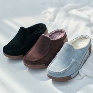여성 털 안감 데일리 소프트 5cm 캐주얼 뮬