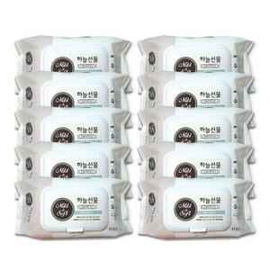 하늘선물 물티슈 10 0매 캡형 개 대용량 유아 신생아