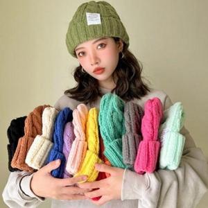 털 여자비니 겨울 골지 모자 1+1 꽈배기 니트 귀여운