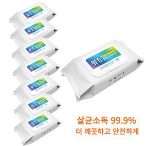 맑음 티슈 알콜 72매x8개 에탄올 70% 위생 알코올 일회용 장난감