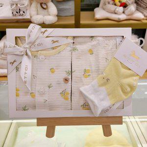 [에뜨와](강남점)25년 S/S 신상품 (출산,신생아,백일,돌선물세트) 레니7부내의 양말세트