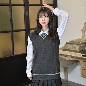 [셀러허브 패션][JHP69T2Q_51]교복몰 슬기로운 마법사 그린라인 조끼.