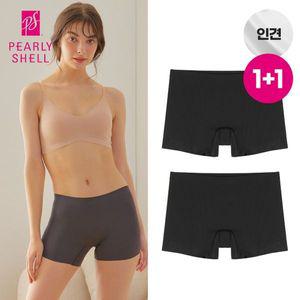 [펄리쉘]인견쉘론 슬림 네모 감탄팬티 블랙 1+1_P324675783