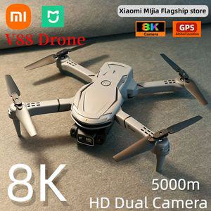 입문용 농업용 드론 샤오미 미지아 오리지널 V88 8K 전문 HD 항공 듀얼 카메라 무지향성 장애물 회피 쿼드