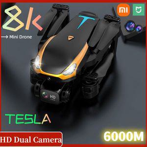 입문용 농업용 드론 샤오미 Mijia 테슬라 4k 전문 8K HD 항공 사진 쿼드콥터 원격 520 ° 장애물 방지 제어