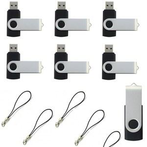 컵섀도우 USB 100팩 USB2.0 플래시 드라이브 8GB 엄지 펜 메모리 스틱 점프 벌크 lcwamy USB(블랙, 로고 없음)