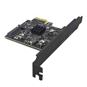 데스크탑 PC용 Express 3.0 X to 듀얼 USB 확장 카드 SATA 전원 Gen2 0Gbps ASM342 칩 2 포트