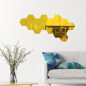 인테리어 16p세트(12.5cm) 거울 아크릴거울 (골드) 벽걸이거울 아크릴 트렌디