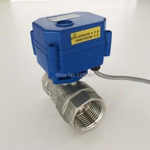 전기 제어 밸브 DN15 DN20 DN25 양방향 스테인리스강 풀 포트 전동 볼 밸브 DC5V DC12V DC24V AC220V