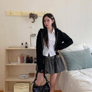 여성 허리밴딩 리본 캉캉 러블리 미니스커트