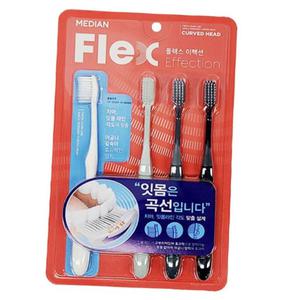 치아 잇못 관리 라운드 미세모 곡선 칫솔 4P 어금니칫솔