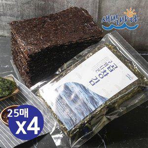 [기타]청정 완도 구워나온 곱창김 25매 x 4봉 무조미