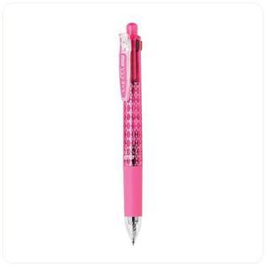 부드러운볼펜 제브라 멀티펜4+1(볼펜+샤프) J4SA11 핑크 0.4mm 1개