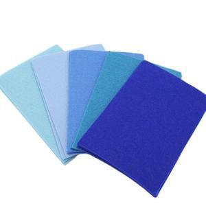 블루 시리즈 펠트 시트 DIY 봉제 공예, 부직포, 폴리 에스테르 천 20 개/세트 20*30cm