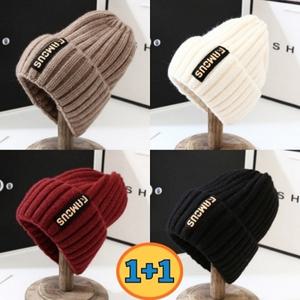 1+1 챙없는모자 여성 겨울 방한 니트 비니 스타일리쉬 털모자
