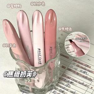 파스텔 하이라이터 세트, 마커 펜, 립스틱 디자인, 소프트 브러시 팁, 그림 그리기, 사무실 라이너, 학교