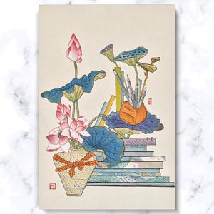 은작가스튜디오 [책거리와 솟대] 복이 오고 금전운 상승하는 동양화 민화 인테리어 원목/캔버스 액자