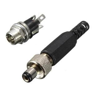 나사 잠금 DC 전원 커넥터 암 플매트 카펫 러그 및 금속 패널 마운트 소켓  2.1mm x 5.5mm  위치 맥세이프