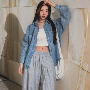 [신세계라이브쇼핑][옷자락] 여자 포켓 청남방 코튼 데님 셔츠
