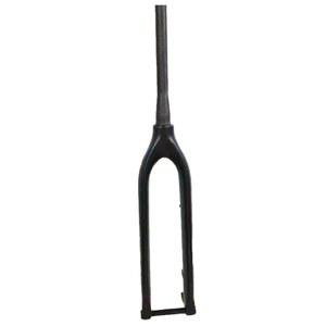 산악자전거 프론트 포크 하드 성능 스틸 브라이트 29표 100X15mm 탄소섬유 블랙