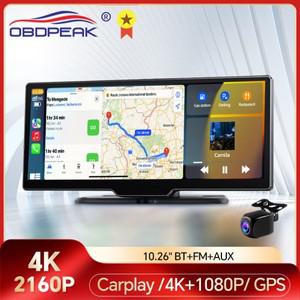2024 K2 10.26 인치 대시 캠, 4K 2160P 후방 카메라, 카플레이 및 안드로이드 자동 GPS 내비게이션, 음성