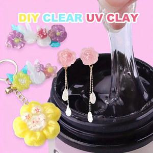 레진 아트 세트 손으로 만든 수지 UV 클레이 집에서 3D 조각을 100g 투명 끈적이지 않는 DIY