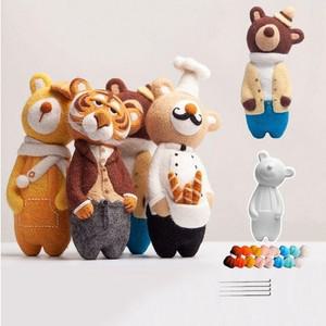 성인용 DIY 초보자 양모 펠트 핸드 메이드 인형 취미 생활 키트 캐릭터 귀여운 만들기
