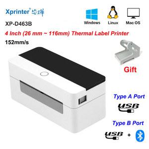 포토 프린터 Xprinter D463B 4인치 152MM 라벨 스티커 운송장 Fedex DHL UPS Barocde Express Supermarket용