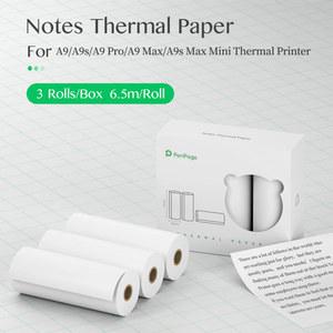 포토 프린터 PeriPage 77x30mm 자체 접착 컬러 감열지 스티커 BPA 무료 A9 A9s Pro Max