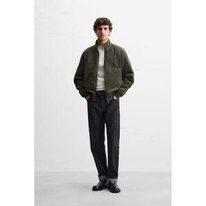 [정품] 자라 자켓 데일리 야상 아웃터 ZARA 왁싱 이펙트 퍼 - 초록552337