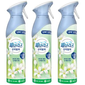 페브리즈 에어 실내공기 탈취제 냄새탈취165g 화이트페어&베르가못3개