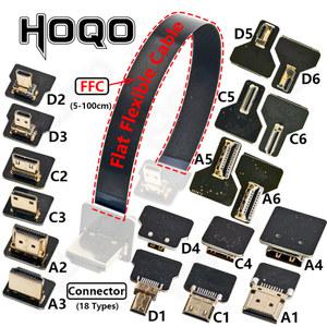 HDMI FPV 커넥터용 케이블 tro HD to ni Female 90 270 FFC 20 호환 플랫 리본 케이블