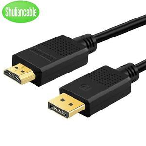 SHULIANCABLE DisplayPort HDMI 케이블 HP와 호환되는 고속 금도금 4K DisplayPort DP HDMI 케이블