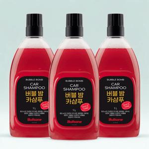 불스원 세차샴푸 고농축 중성 버블 밤 카샴푸 1000ml 3개