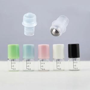 체중계 롤링 볼 향수 병, 유리 소형 샘플, 서브 보틀링 미니 화장품 포장 도매, 1ml-5ml