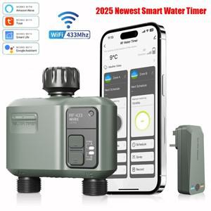 급수타이머 Tuya WiFi 스마트 2 콘센트 워터 타이머 무선 RF433mhz Alexa Google Alice Smart Life를 통해