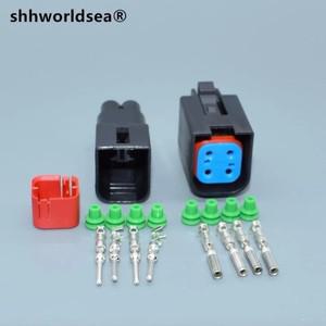 Shhworlsea  방수 소켓 밀폐형 플러그 자동차 와이어링 하네스 커넥터용 4 핀 8-1437710-5