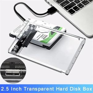 투명 HDD SSD 인클로저 2.5 인치 USB 3.0 케이스 외장형 하드 드라이브 디스크 노트북 박스